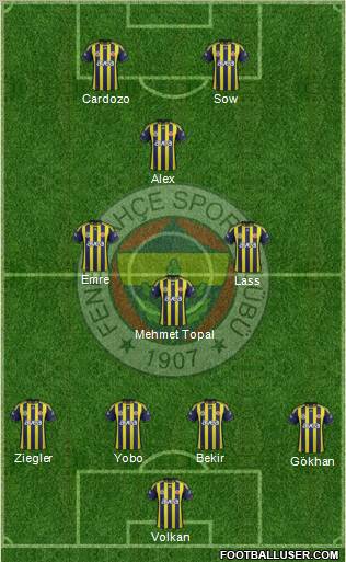 Fenerbahçe SK Formation 2012