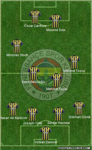 Fenerbahçe SK Formation 2012