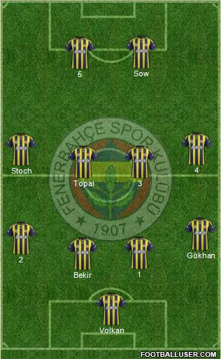 Fenerbahçe SK Formation 2012