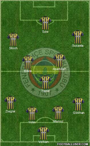 Fenerbahçe SK Formation 2012