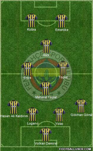 Fenerbahçe SK Formation 2012