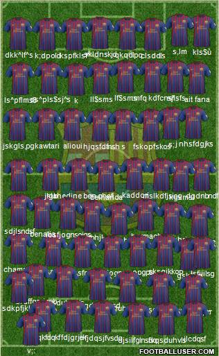 F.C. Barcelona Formation 2012