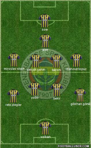 Fenerbahçe SK Formation 2012