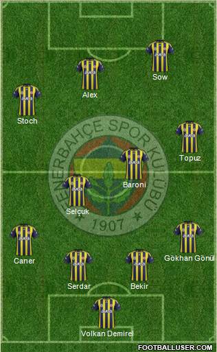 Fenerbahçe SK Formation 2012