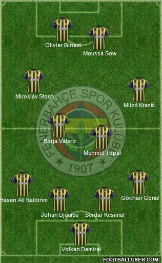 Fenerbahçe SK Formation 2012