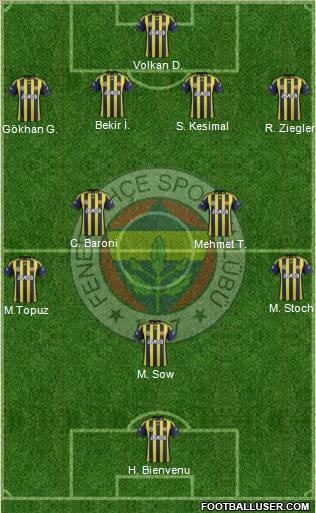 Fenerbahçe SK Formation 2012