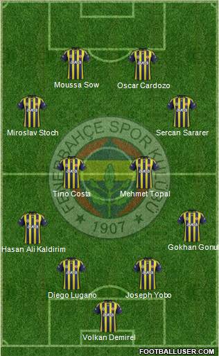 Fenerbahçe SK Formation 2012