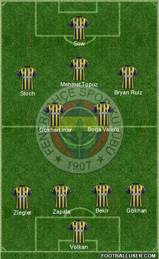 Fenerbahçe SK Formation 2012