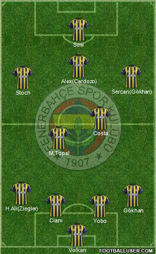 Fenerbahçe SK Formation 2012