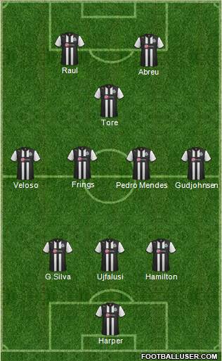 Newcastle United Formation 2012