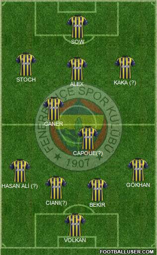 Fenerbahçe SK Formation 2012