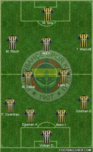 Fenerbahçe SK Formation 2012