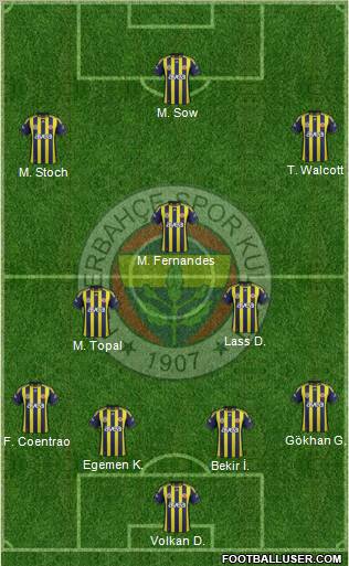 Fenerbahçe SK Formation 2012