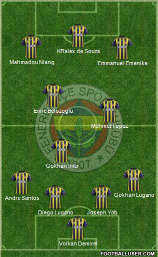 Fenerbahçe SK Formation 2012