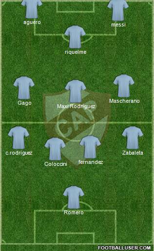 Platense football formation