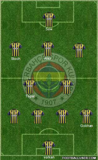 Fenerbahçe SK Formation 2012