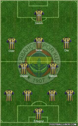 Fenerbahçe SK Formation 2012