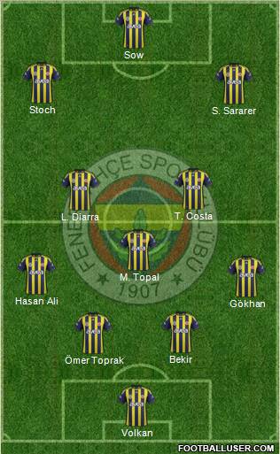 Fenerbahçe SK Formation 2012