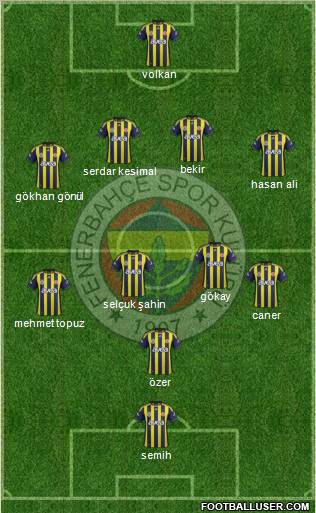 Fenerbahçe SK Formation 2012