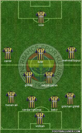 Fenerbahçe SK Formation 2012