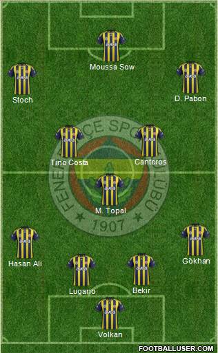 Fenerbahçe SK Formation 2012
