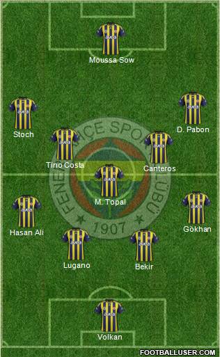 Fenerbahçe SK Formation 2012