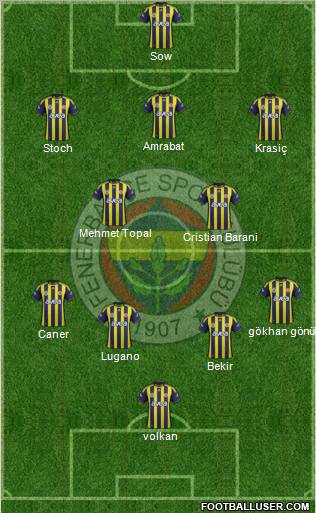 Fenerbahçe SK Formation 2012