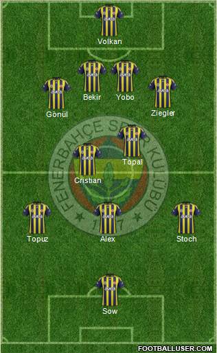 Fenerbahçe SK Formation 2012
