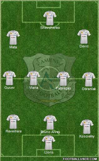 Amiens Sporting Club Football Formation 2012