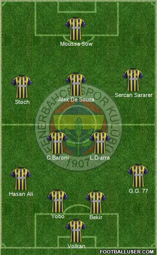 Fenerbahçe SK Formation 2012