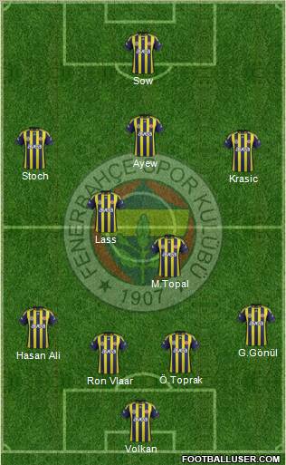 Fenerbahçe SK Formation 2012