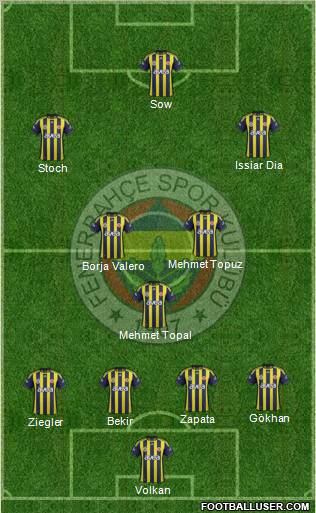 Fenerbahçe SK Formation 2012
