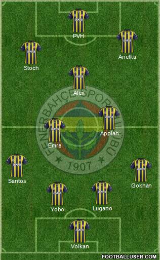 Fenerbahçe SK Formation 2012