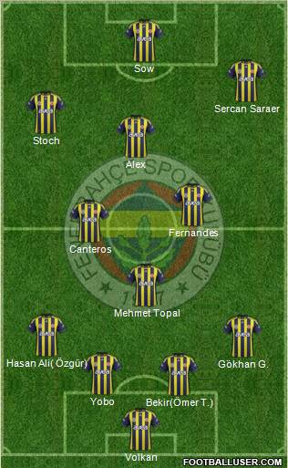 Fenerbahçe SK Formation 2012