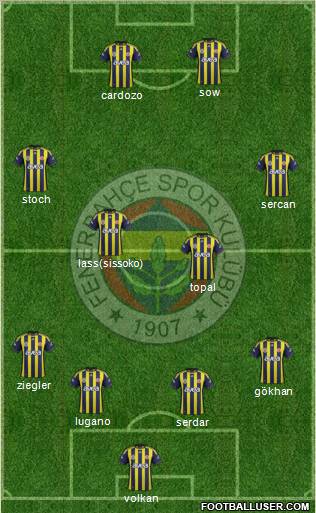 Fenerbahçe SK Formation 2012
