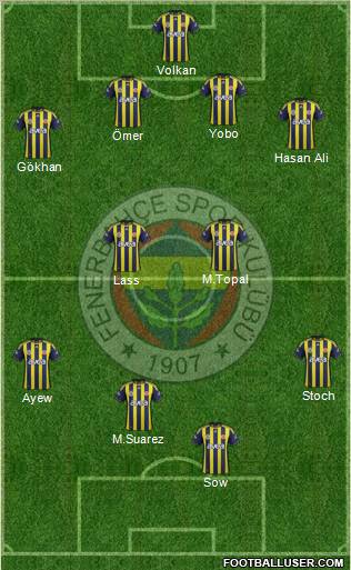 Fenerbahçe SK Formation 2012