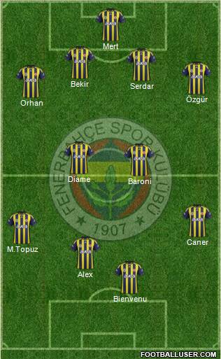 Fenerbahçe SK Formation 2012