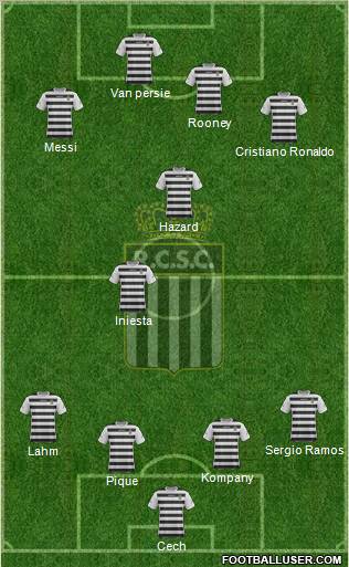 Sporting du Pays de Charleroi 4-4-2 football formation