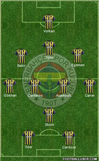Fenerbahçe SK Formation 2012