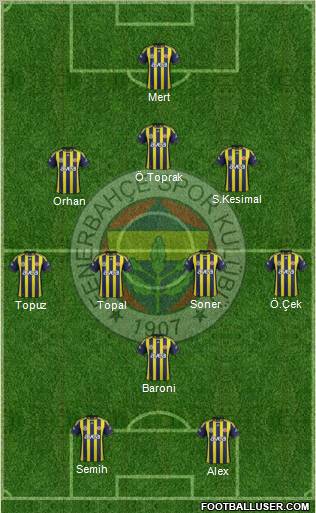Fenerbahçe SK Formation 2012
