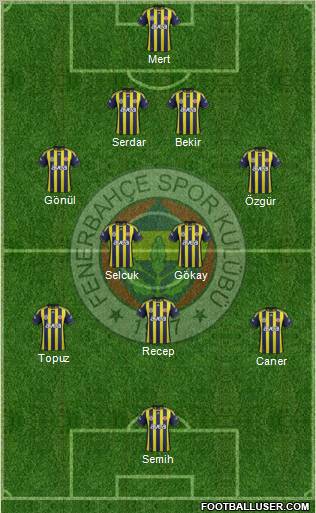 Fenerbahçe SK Formation 2012
