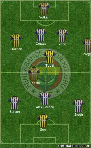 Fenerbahçe SK Formation 2012