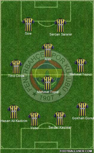 Fenerbahçe SK Formation 2012