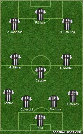 Newcastle United Formation 2012