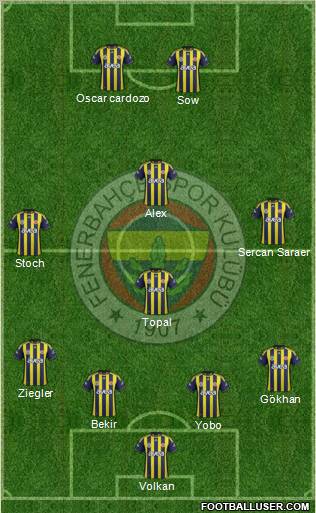 Fenerbahçe SK Formation 2012