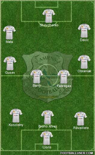 Amiens Sporting Club Football Formation 2012