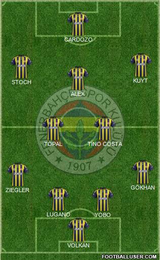 Fenerbahçe SK Formation 2012