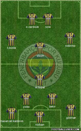 Fenerbahçe SK Formation 2012