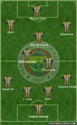 Fenerbahçe SK Formation 2012