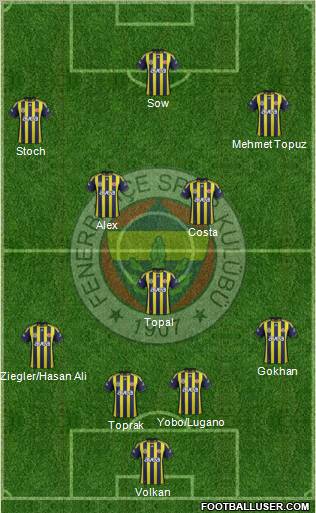 Fenerbahçe SK Formation 2012